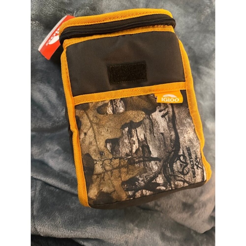 Igloo Realtree Xtra‎ Green Insulated Camo Lunch Bag Orange Trim New With Tags - Picture 5 of 9